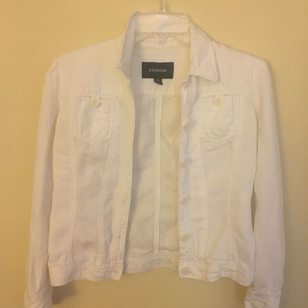 Express White jean jacket